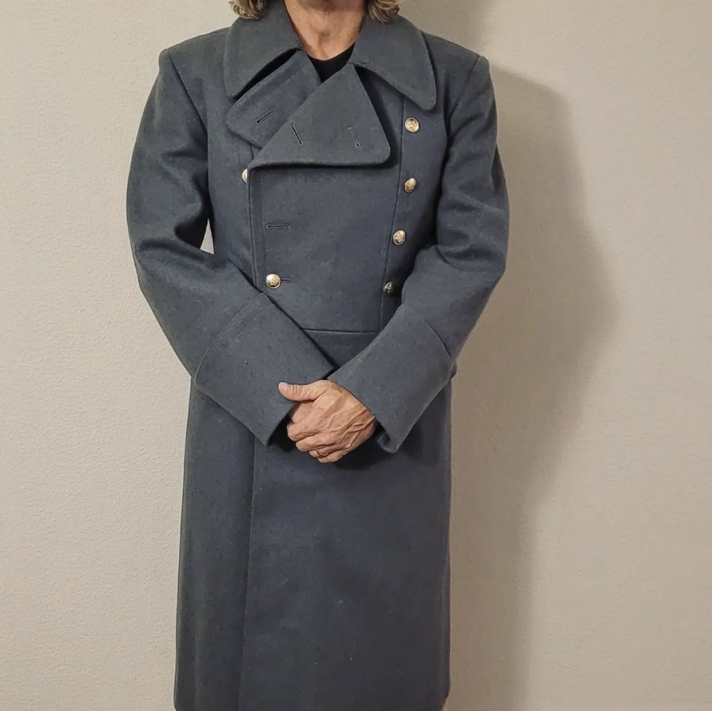 Vintage Russian USSR Wool Officer's Heavy Great Coat Soviet Army